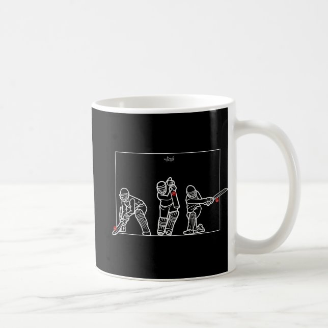 Cricket Batting Funny Cricket Fan Gift Cricket  Coffee Mug (Right)