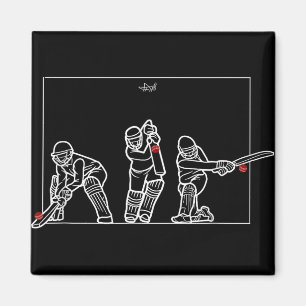 Cricket Batting Funny Cricket Fan Gift Cricket  Magnet