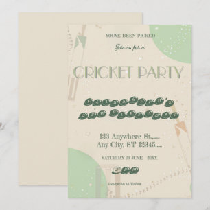Cricket Birthday Party Sports Invitation
