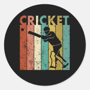 Cricket Bowler Bat Cricketer Gift Classic Round Sticker
