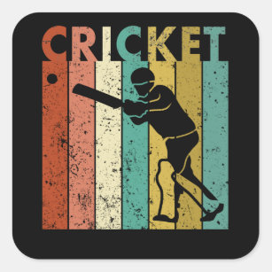 Cricket Bowler Bat Cricketer Gift Square Sticker