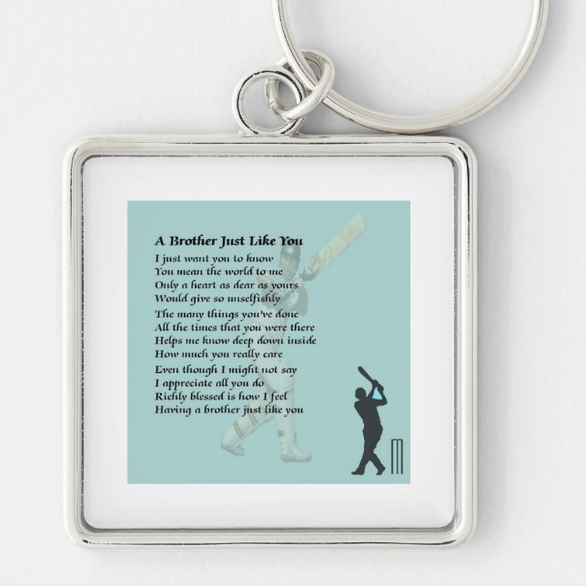 Cricket - Brother Poem Key Ring (Front)