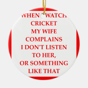 CRICKET CERAMIC ORNAMENT