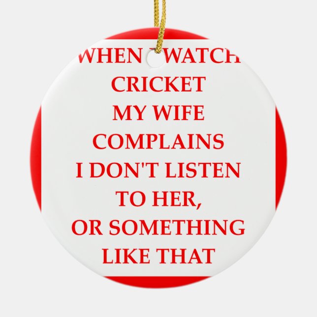 CRICKET CERAMIC ORNAMENT (Front)