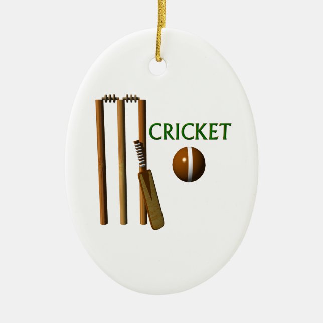 Cricket Ceramic Tree Decoration (Front)