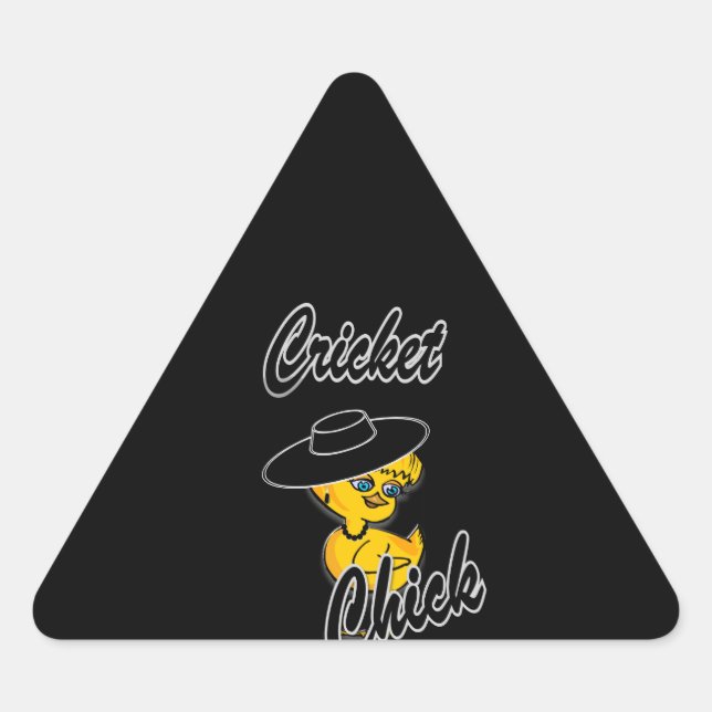 Cricket Chick #4 Triangle Sticker (Front)