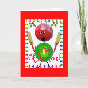 Cricket Christmas Cartoon Holiday Card