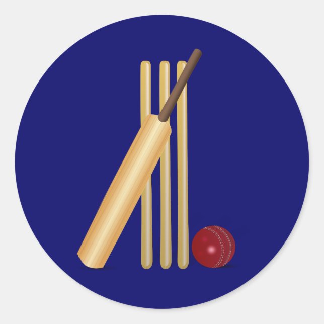 Cricket Classic Round Sticker (Front)