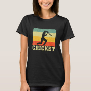 Cricket Clothing Player Coach Sports Retro Vintage T-Shirt