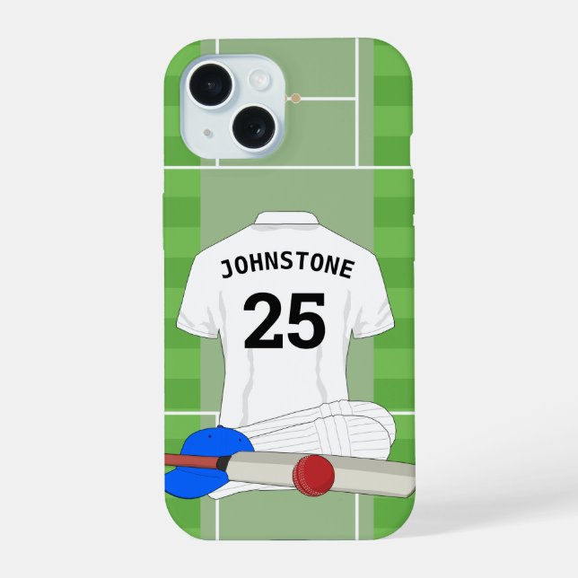 Cricket club fan/player iPhone 15 case (Back)