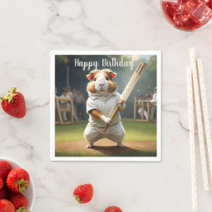 Cricket Craze: The Guinea Pigs Big Match Napkin