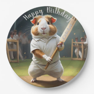 Cricket Craze: The Guinea Pigs Big Match Paper Plate