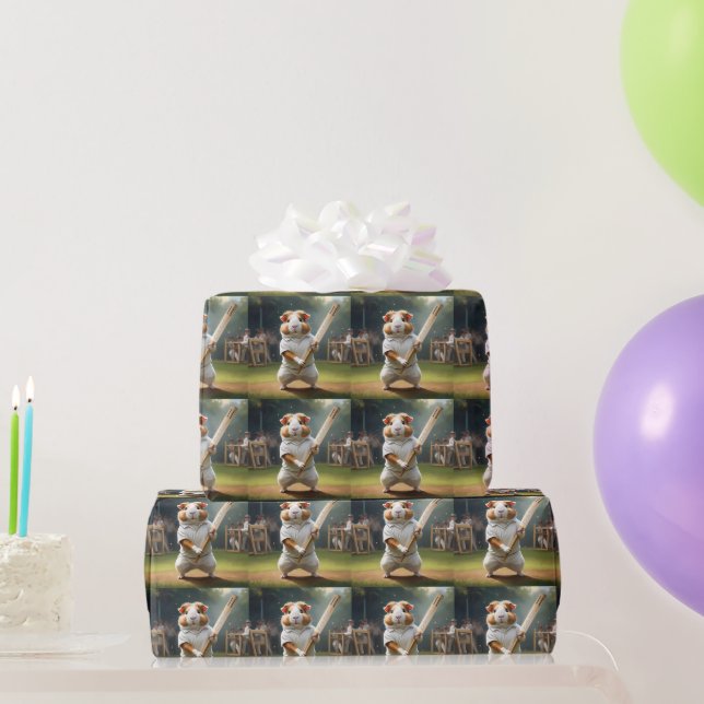 Cricket Craze: The Guinea Pigs Big Match Wrapping Paper (Party Gifts)