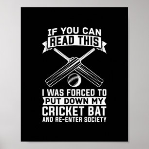 Cricket - Cricketer Club Player Tsman Bowler Crick Poster