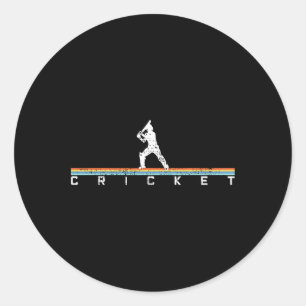 Cricket Cricketer Gift Tsman Classic Round Sticker