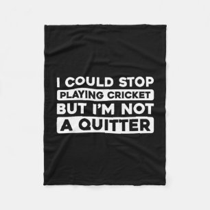 Cricket Cricketing Tsman - Umpire Bowler Cricketer Fleece Blanket