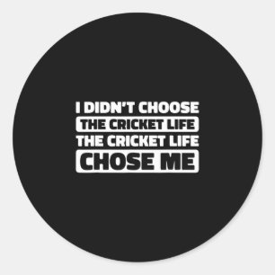 Cricket Cricketing Umpire - Bowler Tsman Cricketer Classic Round Sticker