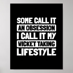 Cricket Cricketing Umpire Bowler - Tsman Cricketer Poster