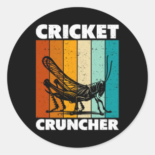 Cricket Cruncher Classic Round Sticker