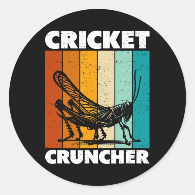 Cricket Cruncher  Classic Round Sticker (Front)