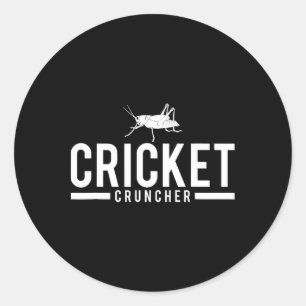 Cricket Cruncher Funny Insect Graphic Classic Round Sticker
