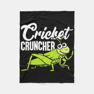 Cricket Cruncher Funny Insect Lover Quote Fleece Blanket