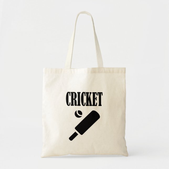Cricket Cusomize Personalise Name, Number or Team Tote Bag (Front)