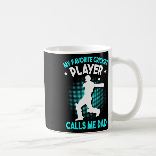 Cricket Dad Cricket Player  Coffee Mug (Right)