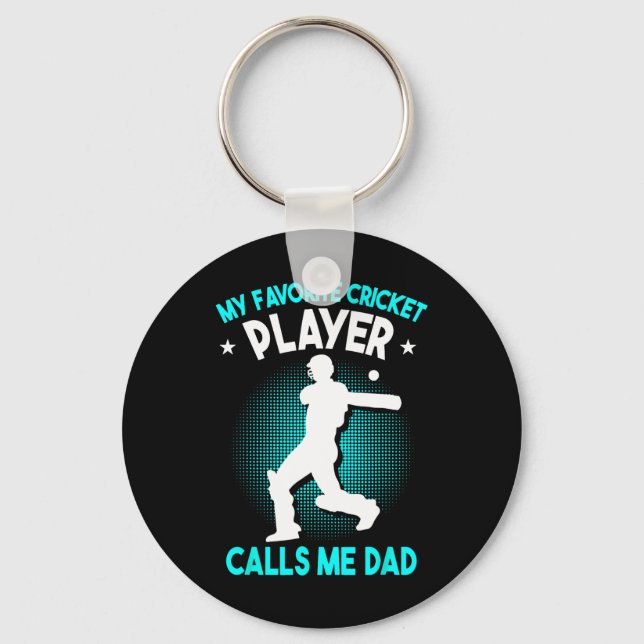Cricket Dad Cricket Player  Key Ring (Front)