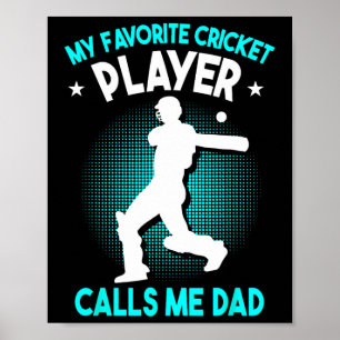 Cricket Dad Cricket Player  Poster