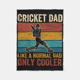 Cricket Dad Like A Normal Dad Only Cooler Father's Fleece Blanket
