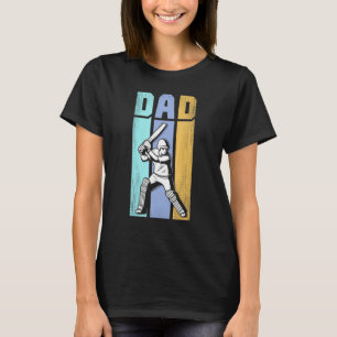 Cricket Dad Sport Jersey Cricket Ball Shoes Father T-Shirt