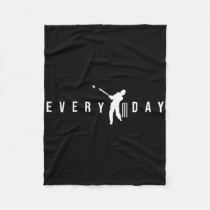 Cricket Every Day Motivation Funny Cricketer Dad Fleece Blanket