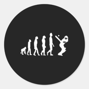 Cricket Evolution Classic Round Sticker