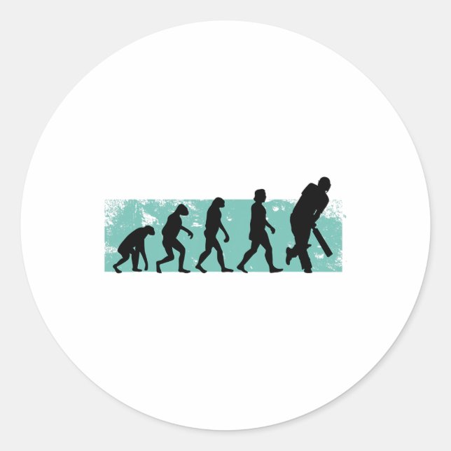 Cricket Evolution Cricket  Classic Round Sticker (Front)