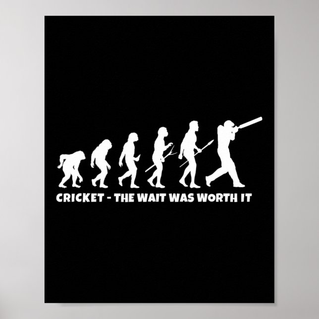 Cricket Evolution For Cricket Sports Player Funny  Poster (Front)