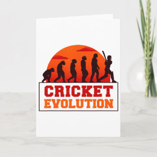 Cricket Evolutionn Funny Sport Fan Cricketer Novel Card
