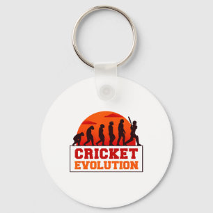 Cricket Evolutionn Funny Sport Fan Cricketer Novel Key Ring