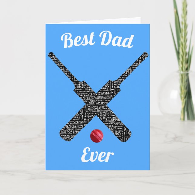 Cricket Fathers Day Card (Front)