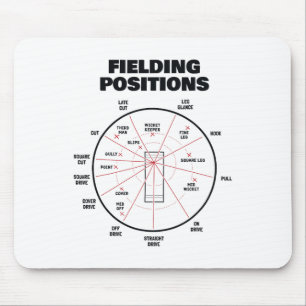 Cricket Fielding Positions Shirt Fielder Cricket Mouse Pad