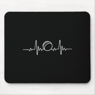 Cricket Funny Heartbeat For Cricket Player Ll Love Mouse Pad