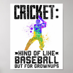 Cricket Funny Sell For Grownups Graphic For Player Poster