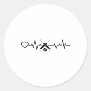 Cricket Game Cricket Heartbeat Cricket Classic Round Sticker