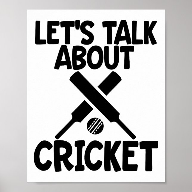 Cricket Game For Men Let's Talk About Cricket  Poster (Front)