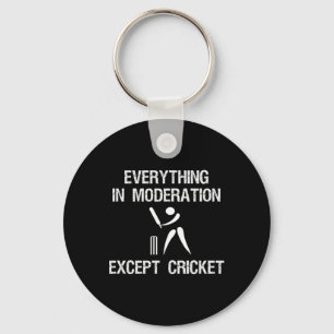 Cricket Game - Funny Moderation - Player Key Ring