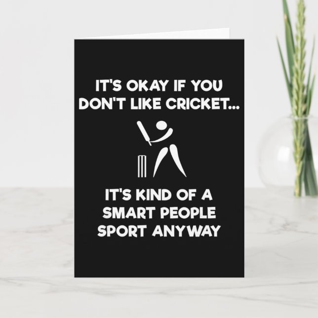 Cricket Game - Funny Smart - Player  Card (Front)