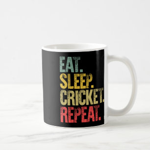 Cricket Game Gifts Eat Sleep Cricket Repeat Vintag Coffee Mug