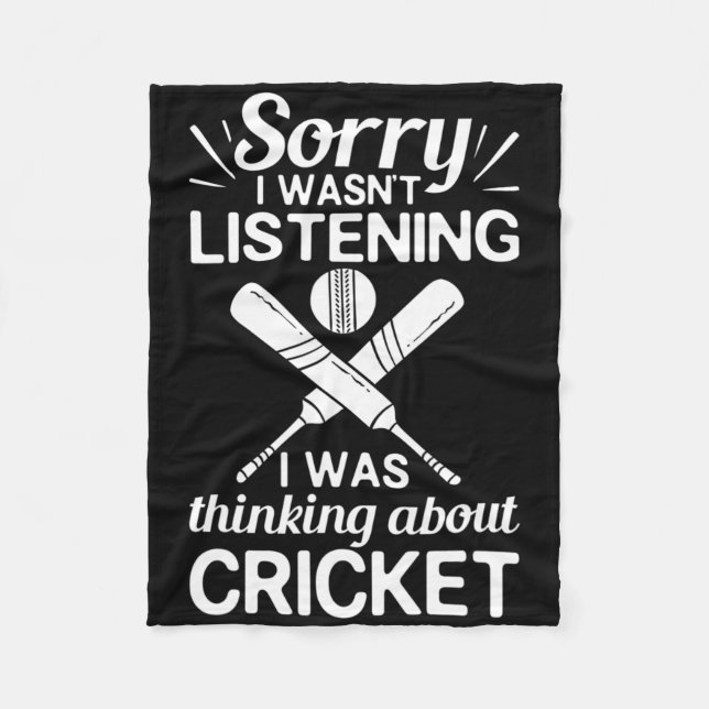 Cricket Game Player Ll T Coach Cricketer  Fleece Blanket (Front)