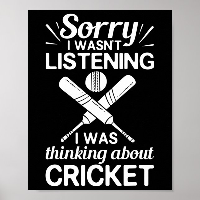 Cricket Game Player Ll T Coach Cricketer  Poster (Front)