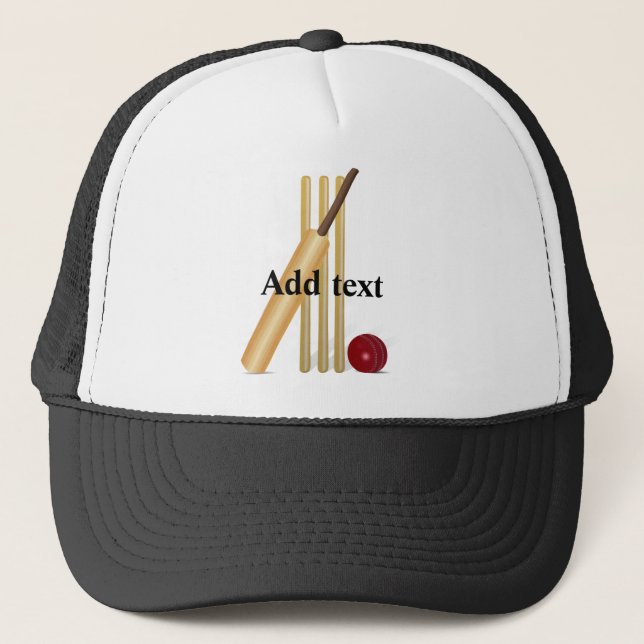 Cricket Game Template Trucker Hat (Front)